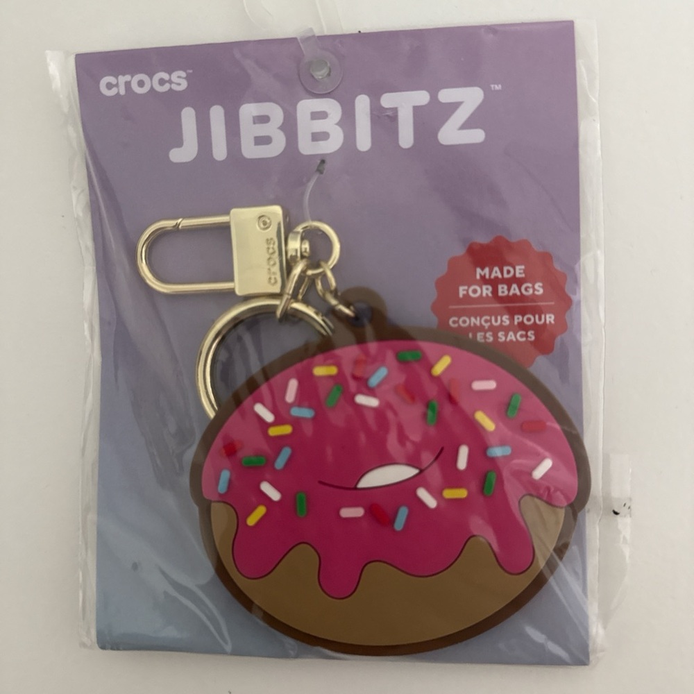CROCS Jibbitz Pink Donut Bag Charm